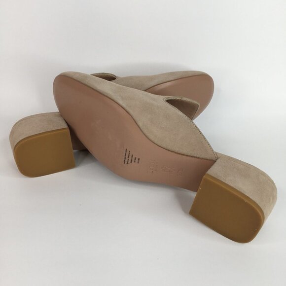 Lewit Bianca Beige Suede Mules Size 37.5. NWOT - Picture 10 of 12